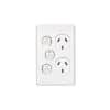 Gpo double vertical & x/swit 10a white CLIC2025VXAWE
