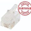Plug rj11 4p4c round solid 10pk CAB0644RSL-X