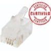 Plug rj12 6p4c round solid 100pk CAB0664RST-C