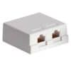 Socket dual cat5e surface mount box CAB42S88AWHK