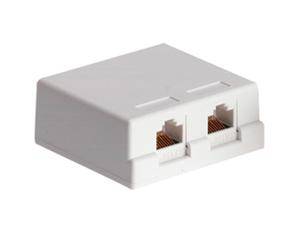 Socket dual cat5e surface mount box CAB42S88AWHK