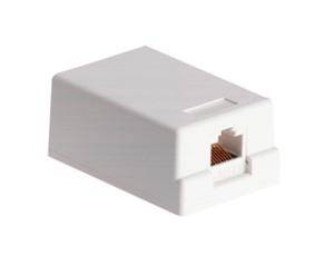Socket single cat5e surface mount box CAB42S8AWHK