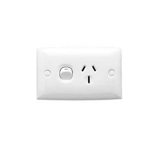 Gpo single 15a 250v standard white CLI15/15WE