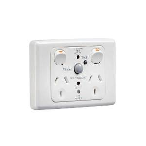 Gpo skt swt twin 10a rcd 30ma wht style2 CLI2025RCD30WE