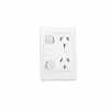 Gpo sock swt twin vert 10a 250v white CLI2025VWE