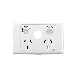 Gpo skt swt twin 10a e/swt l/mech white CLI2025XUAWE
