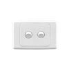 Switch 2gang horizontal 10a white CLI2032HAWE