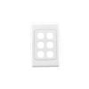 Plate grid & surr 6g std white CLI2036VHWE