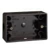 Mounting box pvc rect 2x20mm entries blk CLI238BK