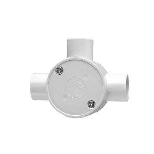 Junction box round shallow pvc 20mm 3way CLI240/20/3GY