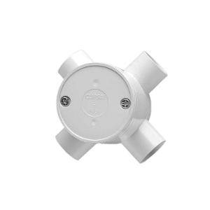 Junction box round deep pvc 20mm 4way CLI240/20/4DGY
