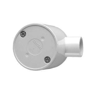 Junction box round deep pvc 25mm 1way CLI240/25/1DGY