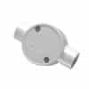 Junction box round shallow pvc 25mm 2way CLI240/25/2GY