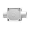Junction box square pvc 32mm 2way gry CLI252/32/2GY