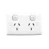 Gpo double 10a 250v shuttered white CLI25SWE