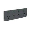 Skin socket sw horiz quad 10a 250v CLI3015/4CAN