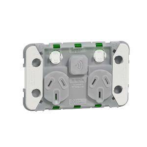 Connected socket twin 10a 240v zigbee CLI3025CSGZ