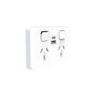 Socket sw hor twin 1xex2usbchrg ac CLI3025USBACVW