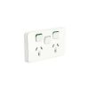 Socket sw horiz twin 1ex10ax 10a 250v CLI3025XAVW