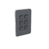 Skin switch v/h 6g rocker anthracite CLI3046CAN