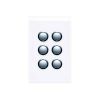 Switch 6g pb led 20a/16ax p/w sat CLI4066PBLPW