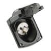 Inlet 3pin shrouded ang flush & flap 15a CLI435VFS15BK