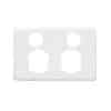 Plate cover dbl gpo white CLIC2025CWE