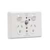 Gpo double 10a rcd protected 30ma white CLIC2025RCD30WE