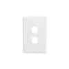 Plate cover 2 gang brushed aluminium CLIC2032CBA