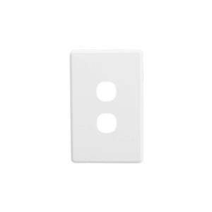 Plate cover 2 gang brushed aluminium CLIC2032CBA