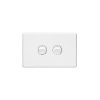 Switch 2gang horizontal 10a white CLIC2032HAWE