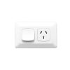 Gpo single 10a 250v white CLIP2015WE