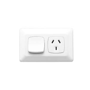 Gpo single 10a 250v white CLIP2015WE