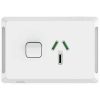 Socket sw horiz single 20a 250v CLIP3015-20XW