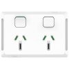 Socket sw horiz twin 15a 250v CLIP302515XW
