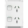 Socket sw vert twin 10a 250v CLIP3025VXW