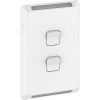 Switch vert 2g 1/2way 20a/16ax 250v CLIP3042VAXW