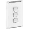 Switch vert 3g 1/2way 20a/16ax 250v CLIP3043VAXW