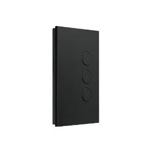 Switch 3 butt led c-bus saturn zen black CLIR5043NLZB