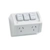 Gpo sw dbl w/prf ip53 10a x/sw res/grey CLIWSC227/2XRG