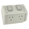 Gpo sw dbl w/prf ip53 10a 250v res/grey CLIWSC227/1/2RG