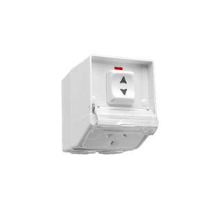 Gpo sw sgl w/flap slim ip53 10a grey CLIWSC228GY