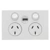 Socket dgpo 10a 250v satzen c/w usb chgr CLIZ4025USBCZW