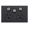 Socket outlet twin 10a 250v with ex swt CLIZ4025XAZB