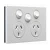 Socket outlet twin 10a 250v with ex swt CLIZ4025XAZW