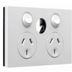 Socket outlet 10a 250v twin less ex swt CLIZ4025XUAZW