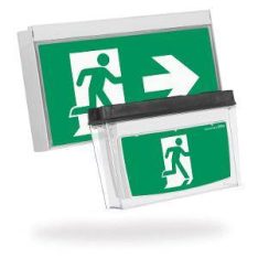 Exit led wp wall mnt r/man lithium CLECWELED-WM