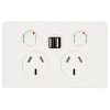 El ded dgpo 10a int dual usb 2.4a wht LEGED777USB2IWE