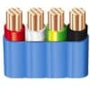 Cable a/c 1.5mm 3c+ecc flat light blue ELEAC7504-BLU-100