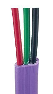 Cable flat 1.5mm twin earth purple ELESRF3015VHT-100PPL